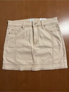 Cream Denim Mini Skirt Time and True